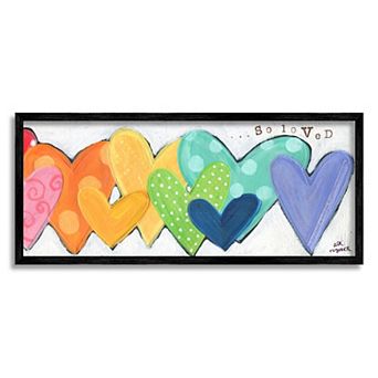 Stupell Home Decor Patterned Heart So Loved Framed Wall Art
