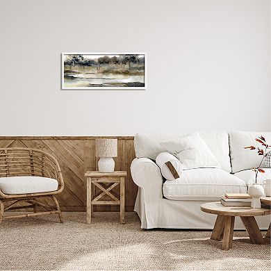Stupell Home Decor Trees By Lakeside Landscape Framed Wall Art