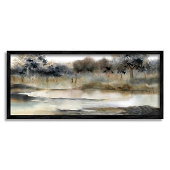 Stupell Home Decor Trees Lakeside Landscape Framed Wall Art