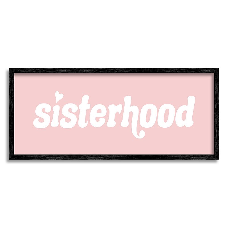 UPC 197081040879 product image for Stupell Home Decor Sisterhood Meaningful Typography Framed Wall Art, Pink | upcitemdb.com