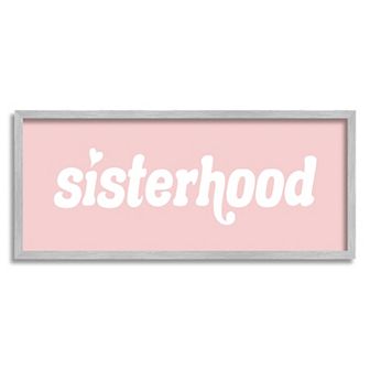 Stupell Home Decor Sisterhood Typography Framed Wall Art
