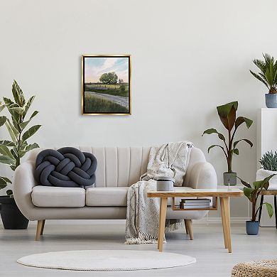 Stupell Home Decor Rural Grasslands Country Floating Framed Wall Art