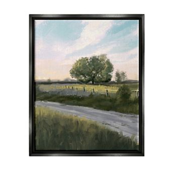 Stupell Home Decor Rural Grasslands Country Floating Framed Wall Art