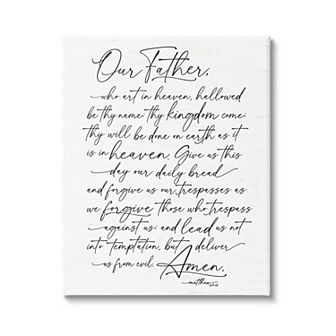 Stupell Home Decor Our Father Religious Canvas Wall Art