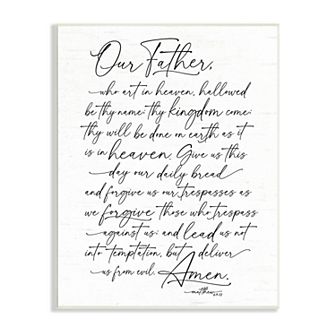 Stupell Home Decor Our Father Religious Plaque Wall Art
