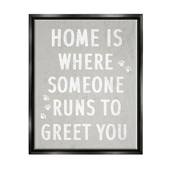 Stupell Home Decor Pet Parents Paw Prints Floating Framed Wall Art