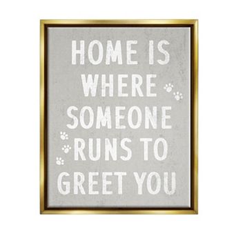 Stupell Home Decor Pet Parents Paw Prints Floating Framed Wall Art