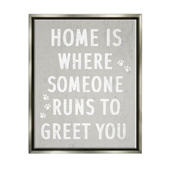 Stupell Home Decor Pet Parents Paw Prints Floating Framed Wall Art