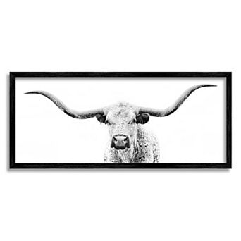 Stupell Home Decor Longhorn Gazing Cattle Framed Wall Art