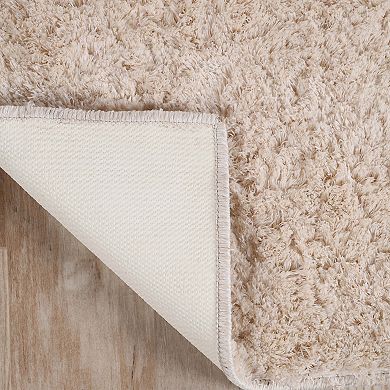 Superior California Plush Non-Skid Solid Ultra-Soft Shag Rug