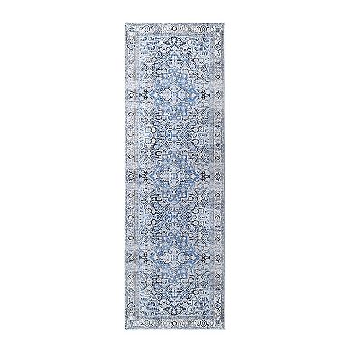 Superior Geometric Floral Medallion Indoor Area Rug