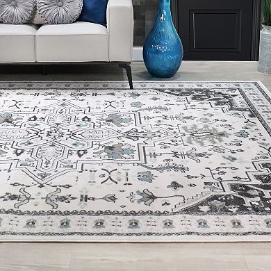 Superior Einsgrove Southwestern Tribal Medallion Rivulet Indoor Area Rug