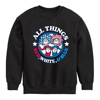 Boys 8-20 Dr. Seuss Red White And Blue Fleece Graphic Pullover