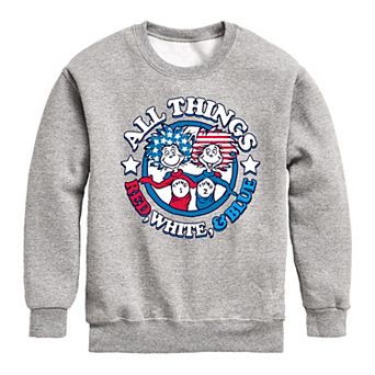 Boys 8-20 Dr. Seuss Red White And Blue Fleece Graphic Pullover