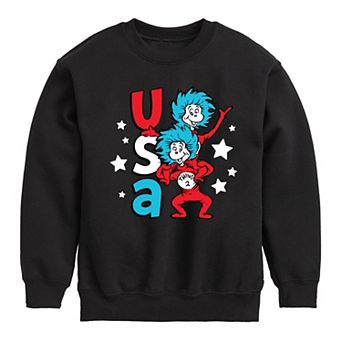 Boys 8-20 Dr. Seuss USA Things Fleece Graphic Pullover