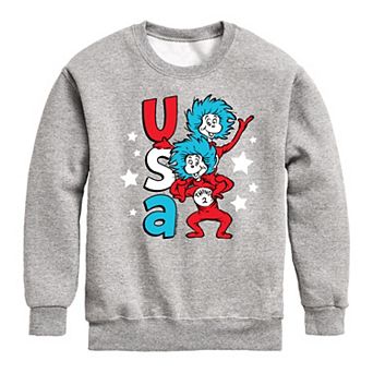 Boys 8-20 Dr. Seuss USA Things Fleece Graphic Pullover