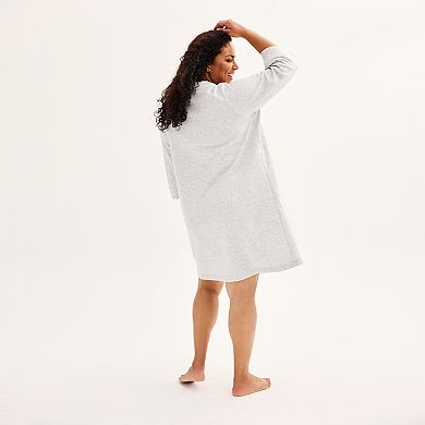 Plus Size Croft & Barrow® Quilted Zip Front Robe