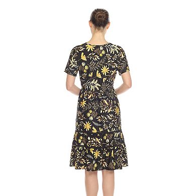 Women's White Mark Floral Tiered Dress