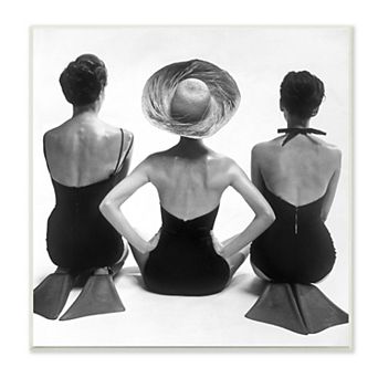 Stupell Home Decor Women Sitting Beach Vintage Wall Art