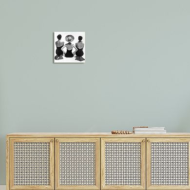 Stupell Home Decor Women Sitting Beach Vintage Wall Art