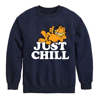 Boys 8-20 Garfield Just Chill Fleece Graphic Pullover