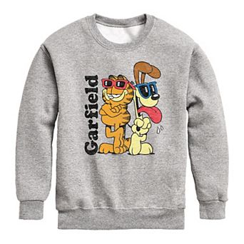 Boys 8-20 Garfield Sunglasses Fleece Graphic Pullover
