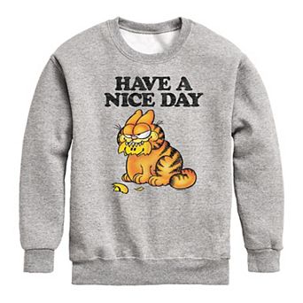 Boys 8-20 Garfield Have A Nice Day Fleece Graphic Pullover
