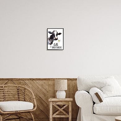 Stupell Home Decor Hello Sweet Cheeks Country Cow Wall Art