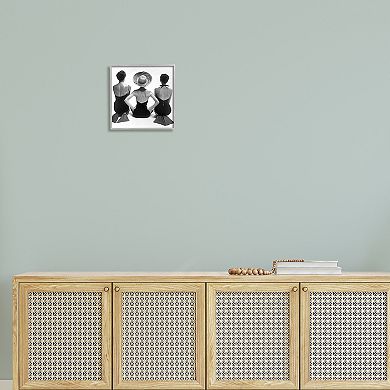 Stupell Home Decor Women Sitting Beach Vintage Wall Art