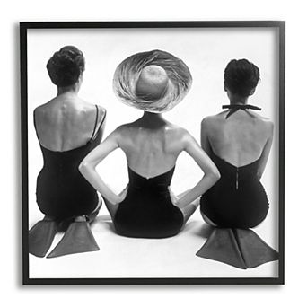 Stupell Home Decor Women Sitting Beach Vintage Framed Wall Art