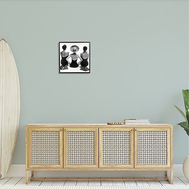 Stupell Home Decor Women Sitting Beach Vintage Wall Art