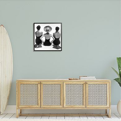 Stupell Home Decor Women Sitting Beach Vintage Wall Art