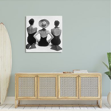 Stupell Home Decor Women Sitting Beach Vintage Canvas Wall Art