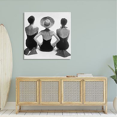 Stupell Home Decor Women Sitting Beach Vintage Canvas Wall Art