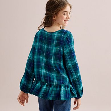 Girls 6-20 SO® Sparkle Plaid Top in Regular & Plus Size
