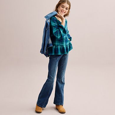 Girls 6-20 SO® Sparkle Plaid Top in Regular & Plus Size