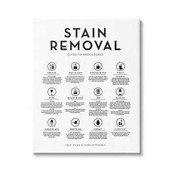Stupell Home Decor Laundry Stain Removal Guide Canvas Wall Art
