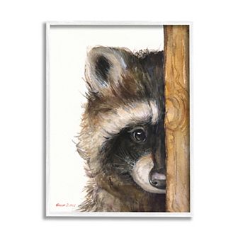 Stupell Home Decor Raccoon Detailed Fur Illustration Wall Art