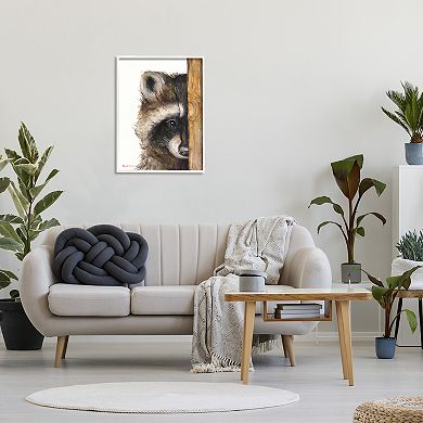 Stupell Home Decor Raccoon Detailed Fur Illustration Wall Art
