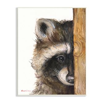 Stupell Home Decor Raccoon Detailed Fur Wall Art Plaque