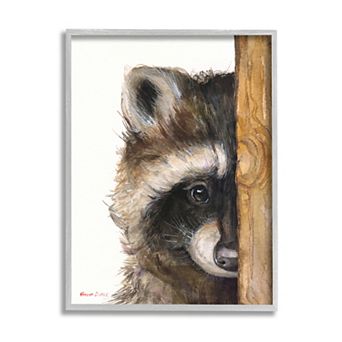 Stupell Home Decor Raccoon Detailed Fur Illustration Wall Art