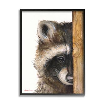 Stupell Home Decor Raccoon Detailed Fur Illustration Wall Art