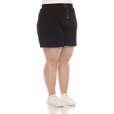 Plus Size White Mark High-Waisted Shorts 