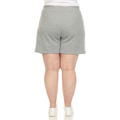Plus Size White Mark High-Waisted Shorts 