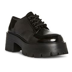 Ladies black oxford sales shoes