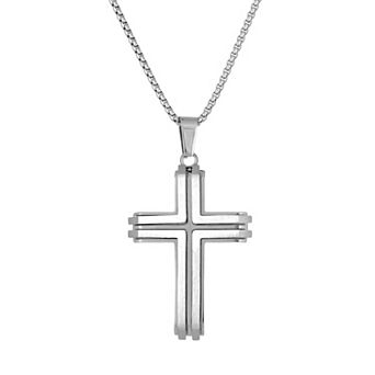Men's LYNX Stainless Steel Cross Pendant