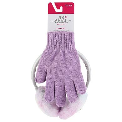 Girls Elli by Capelli Sweet Unicorn Earmuff & Glove Set