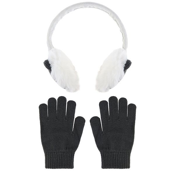Girls Elli by Capelli Kitty Earmuff & Glove Set