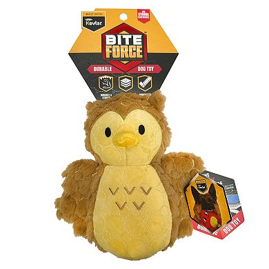 Bite Force Durable Plush Owl Dog Toy