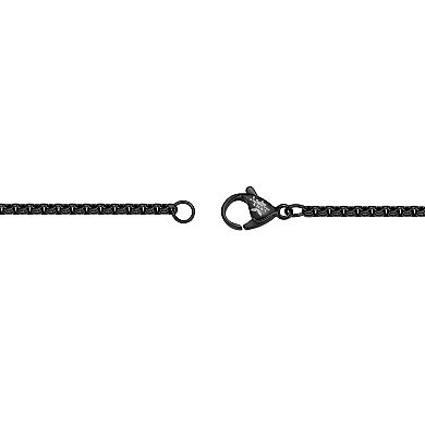 Men's LYNX Antiqued Finish Stainless Steel Cross Pendant Necklace